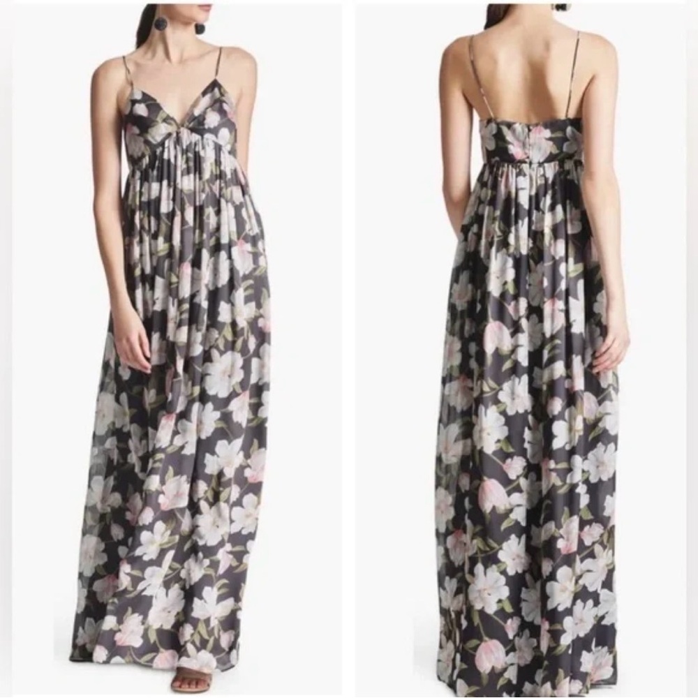 New SACHIN + BABI Jessica Floral Print Gown Sz:10 Ebony Garden NWT